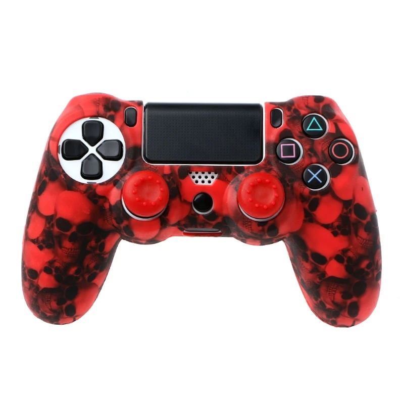 

1pcs New Gamepad Sleeve Special Silicone Gamepad Cover Case + 2 Joystick Caps For PS4 Pro Slim Controller hot
