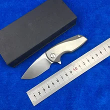 LEMIFSHE 009 Флиппер складной нож D2 Сталь Лезвие подшипник TC4 титановая ручка Открытый охотничий кемпинг Фруктовый Нож EDC инструменты