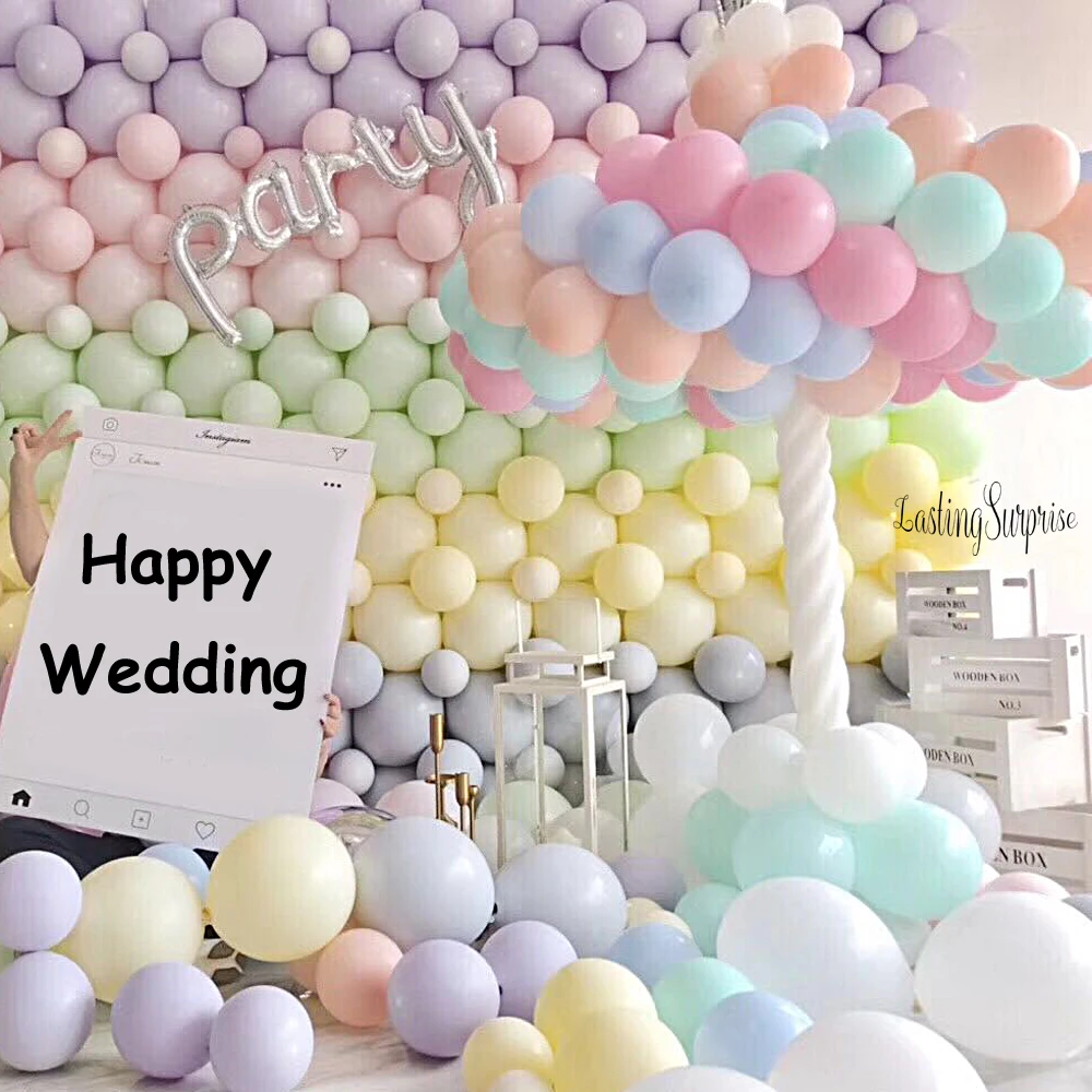 

30pcs Mix Color Macaron Balloons Wedding Birthday Party 2.2g Pink Mint Rose Air Helium Latex Baby Decor Baby Shower Girls