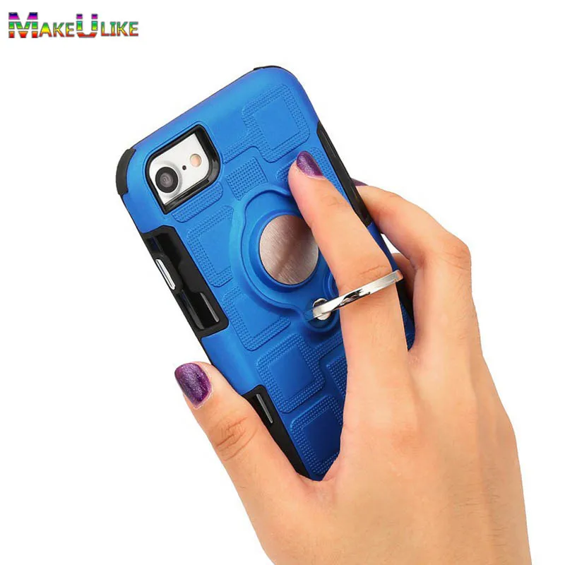 

MAKEULIKE Ring Back Case for iPhone 6 6S Plus Cover TPU Armor Phone Bags Case For Apple iPhone 6/6S Plus Fundas