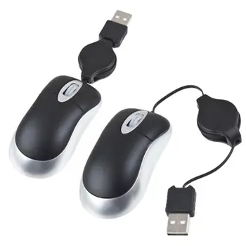 

Mini Retractable Slim USB Optical Scroll Mouse for Laptop PC Optical Sensor 800dpi
