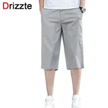 Drizzte летние мужские шорты свободные спортивные шорты брюки черный серый хаки брюки размер 28 до 44 Повседневный стиль