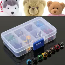 DIY Chicest 80Pcs 40Pairs 8 Color Mix 10mm Safety Eyes Box for Teddy Bear Stuffed Toy