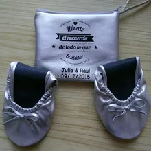 Женские гнущиеся балетки с логотипом на выбор и подходящая сумка