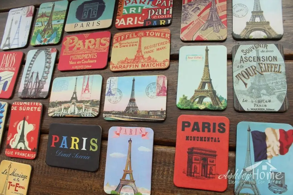 

24 Pieces/Set France Paris Landmarks Tourist Travel Souvenir Art Paper Fridge Magnets GIFT IDEA