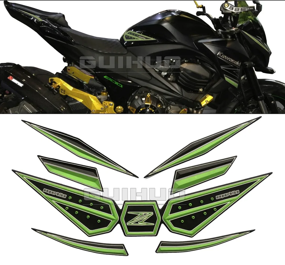 

7 colors Motorcycle Gas Fuel Tank Traction Pad anti Side Slip Protector For kawasak Z800 250 300 Ninjia650 250