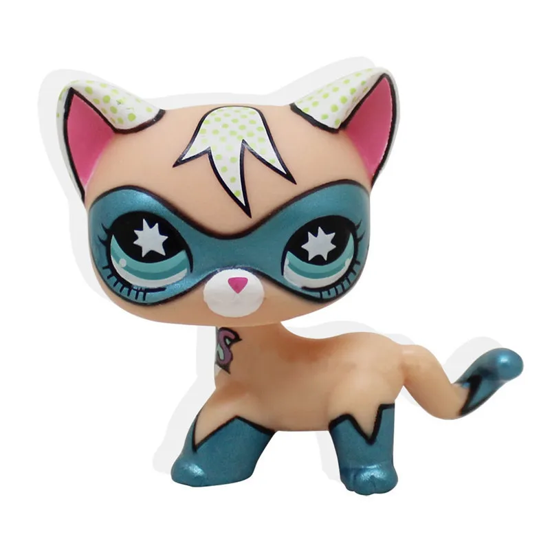 Настоящий lps littlest pet shop hasber игрушки собака короткошерстная Розовая кошка овчарка такса большой датчанин Черный Белый - Цвет: 91