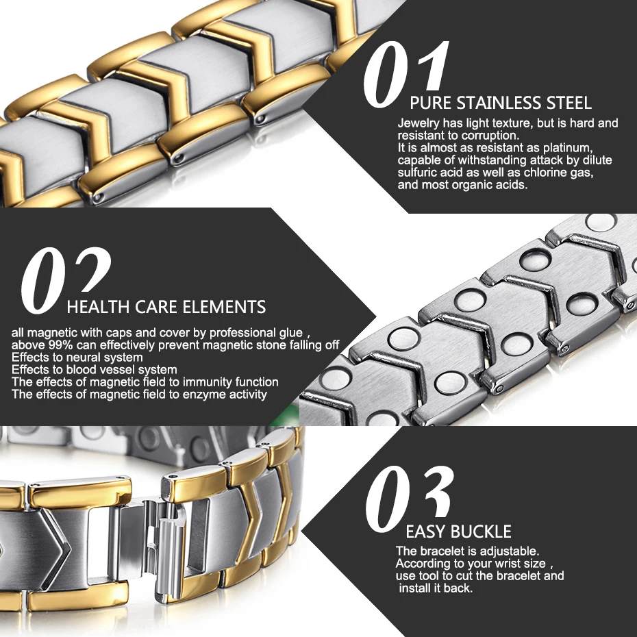 OSB-1748SG-DOUBLE-AE hologram bracelet stainless steel jewelry (5)