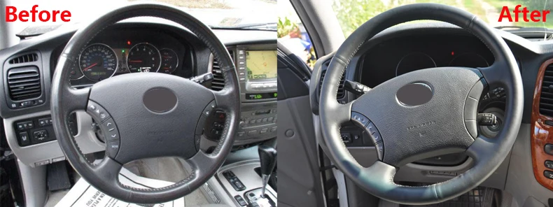 Для Toyota Land Cruiser Tacoma 4runner Sienna секвойи Highlander Camry GX47 LS400 из натуральной кожи чехол рулевого колеса автомобиля Запчасти