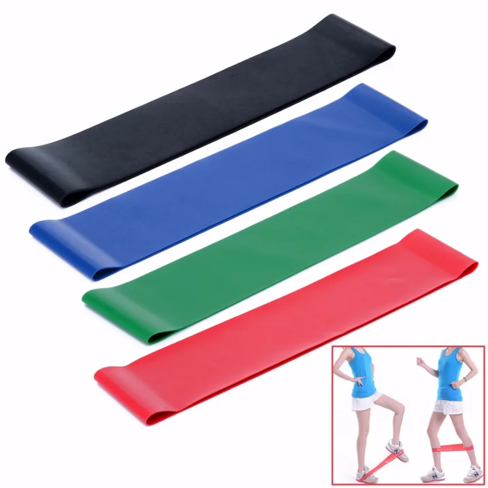

4 Size Elastic Resistance Bands Available Latex Gym Strength Leg Training Rubber Bands Fitness Yoga Equipment Workout Exercise