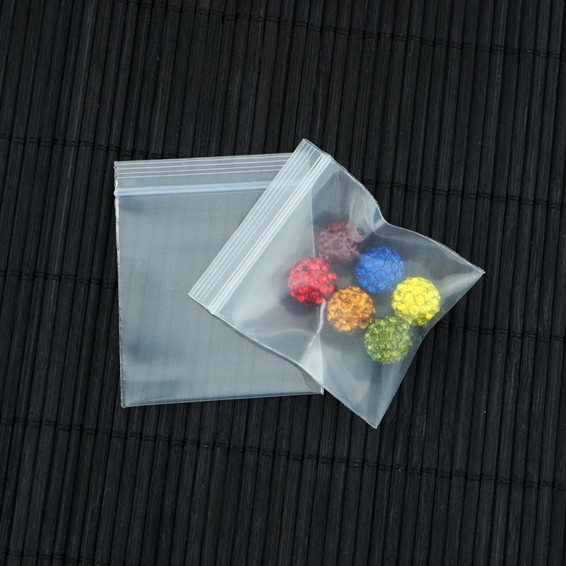 100pcs/lot 2x2.8cm Thicken Small PE Ziplock bag clear plastic pouches zipper reusable, Gift ...