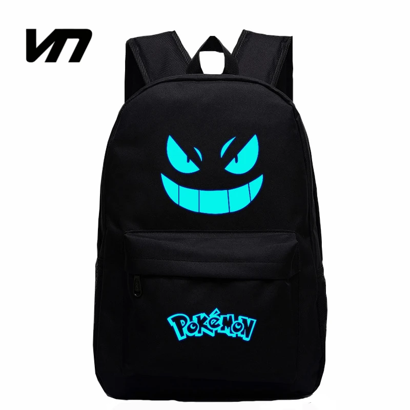 2016 Hot Sale Galaxy Luminous Printing Backpack Pokemon Gengar Backpacks Emoji Backpack School Bags For Teenagers Men's Backpack