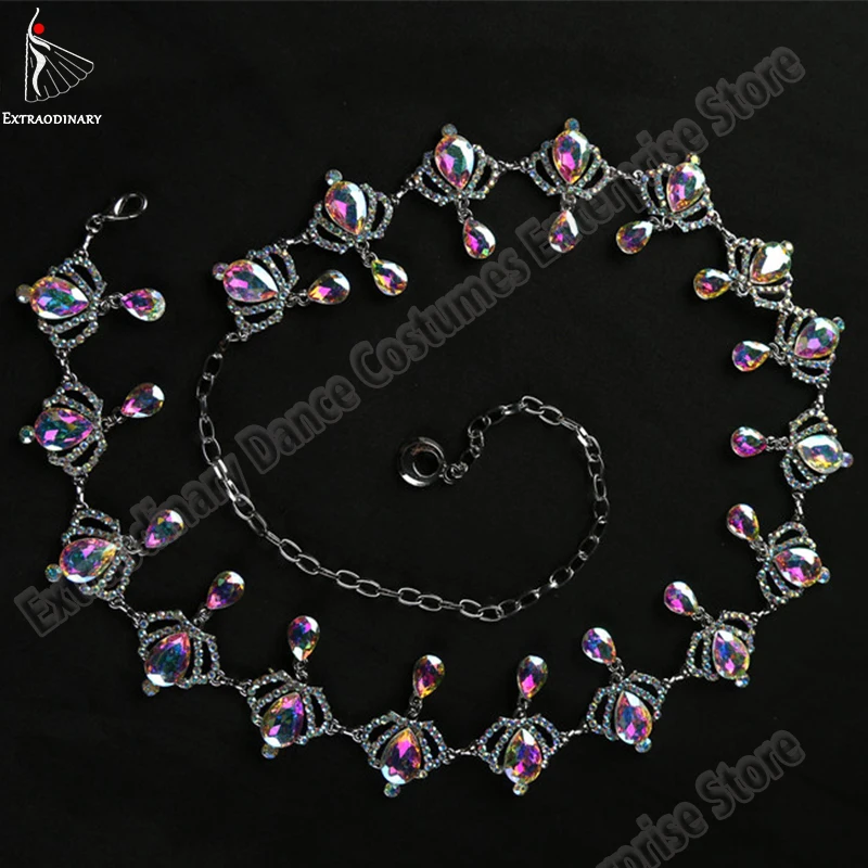 

New Luxury Belly Dance Belt Women Hip Scarf Costume Accessories Waist Chain Adjustable Diamond Beautiful Stage Performance