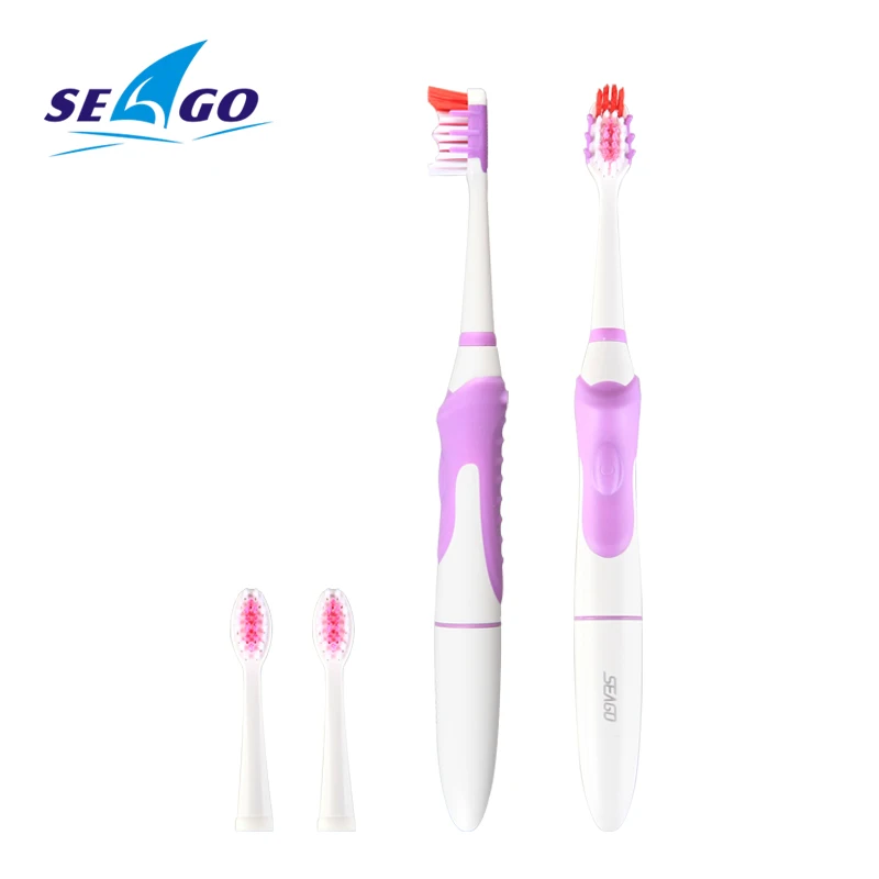 

SEAGO Sonic Electric Toothbrush Battery Operated with 4 Brush Heads Oral Hygiene Health Products No Rechargeable Sg 963