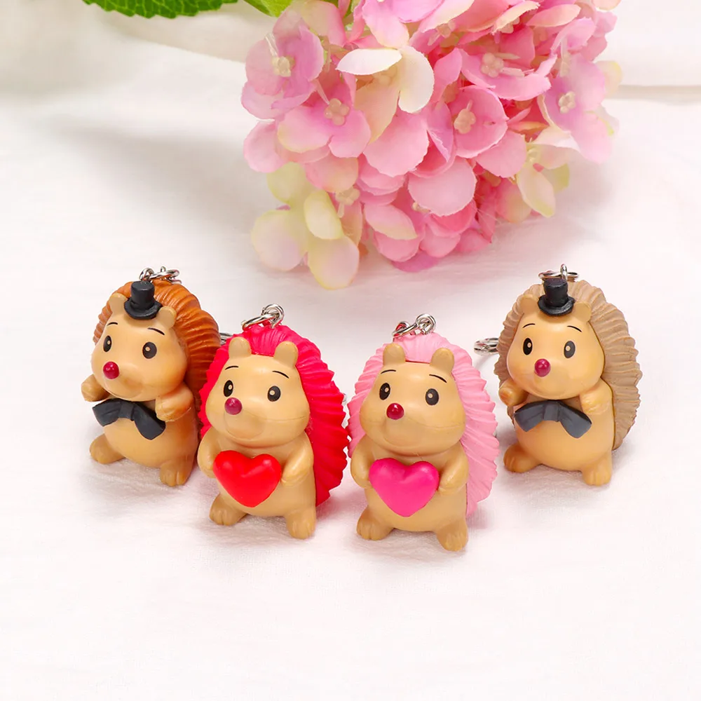 

Fashion and Cute 3D Colorful Hedgehog Shape Keychain Cartoon Collectible Key Chain Bag Pendant Colorful High Quality