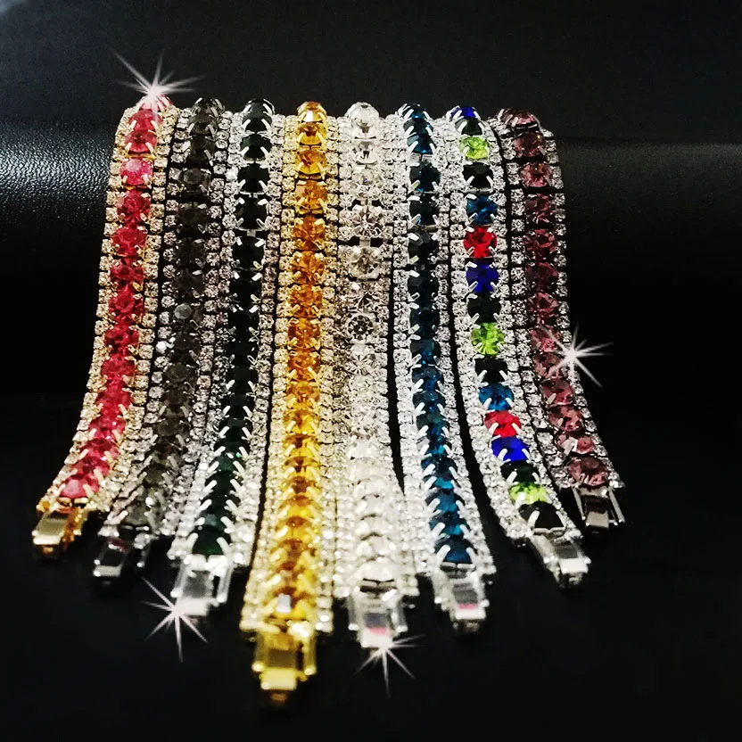 

SIZZZ 2019 Fashion Cubic Zirconia 9 kinds Bracelet & Bangle Adjustable Pulseras Mujer Charm Bracelet For Women Bridal Wedding