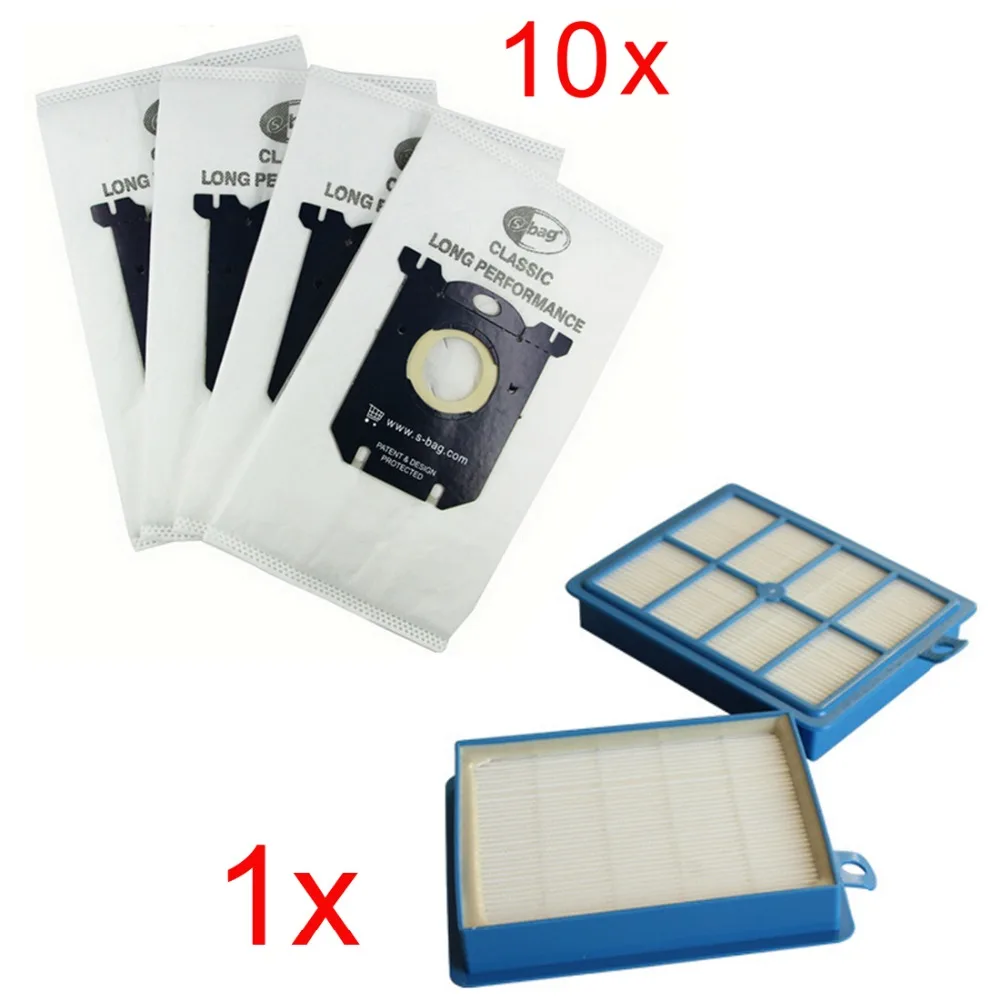 1pcs Replacement hepa filter h12 & 10 pcs Dust Bags for Electrolux