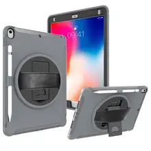 Для iPad Air 3 чехол на 360 градусов вращающийся на руку ремешок карандаш держатель противоударный чехол для iPad Air 3 10,5 iPad Pro 10,5