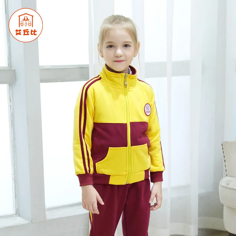 

Student School Uniforms Girls Boys Kids Autumn Outdoor Sports Clothes tracksuit Outfits