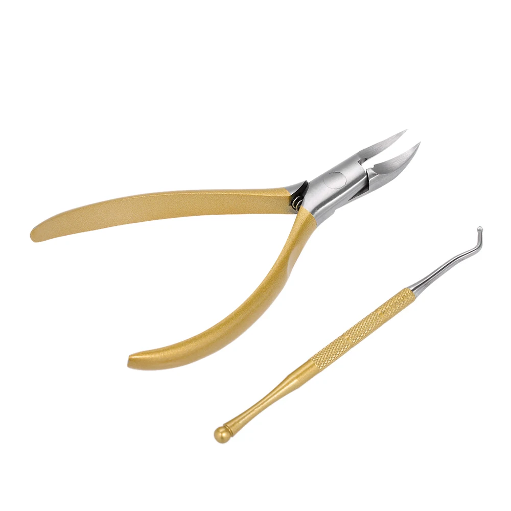 2pcs Nail Cuticle Nipper Clipper Scissor Stainless Steel Toe Nail