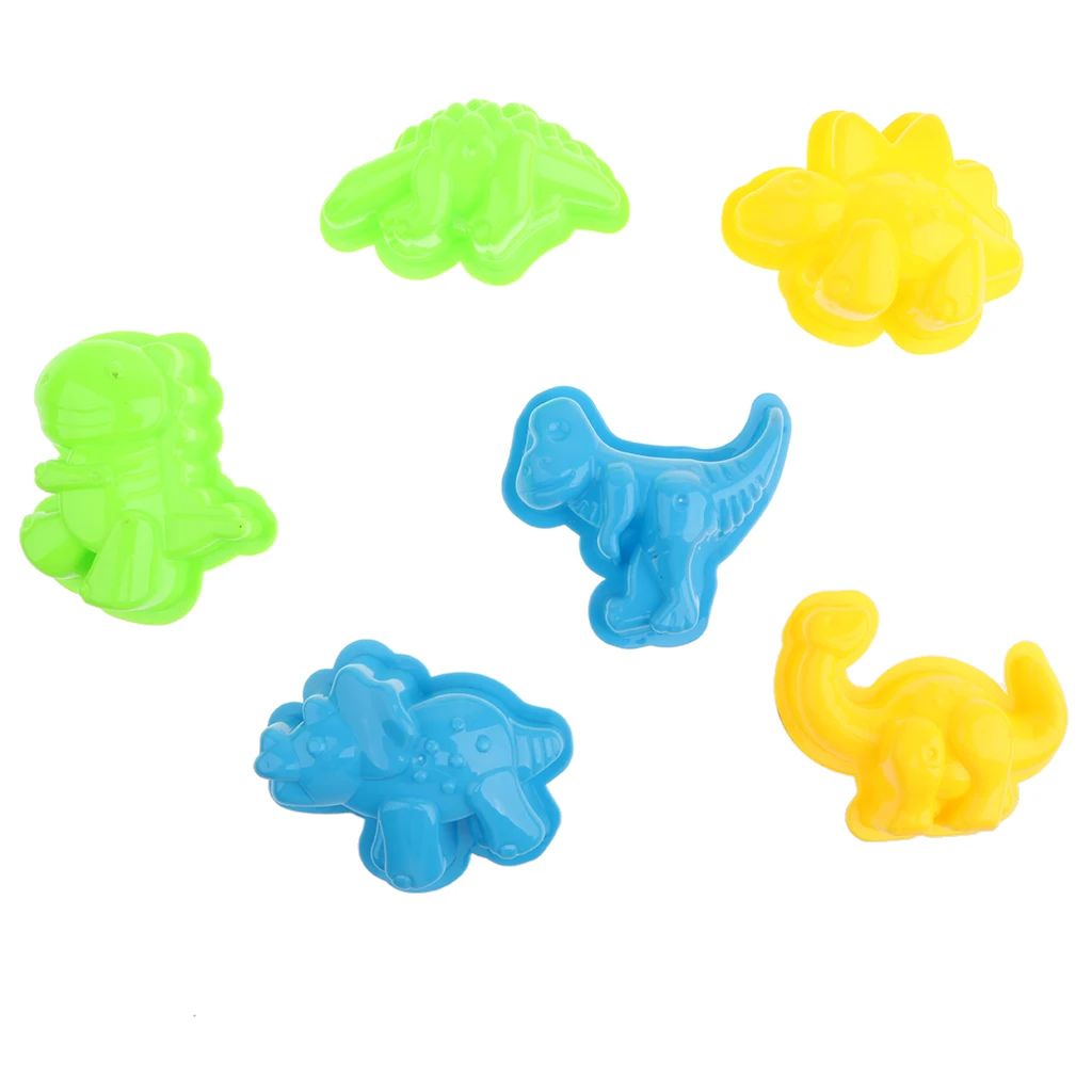 6 Styles Portable Child Kid Model Sand Clay Mold Kits Mini Dinosaur Sand Molds Beach Building Fun Activity Toys