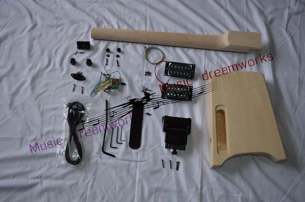 Китай OEM firehawk магазин безголовая электрогитара полу-готовая гитара, незавершенная, личная DIY