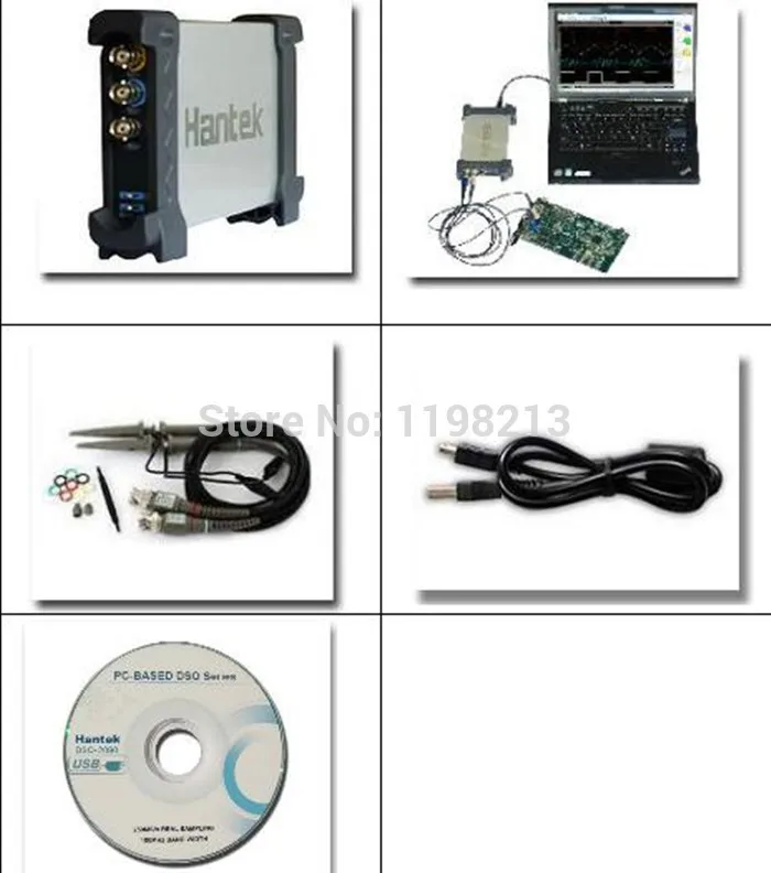 Hantek 6052BE USBXI 2CH USB цифровой осциллограф 50 МГц 150 мс/с 6052BE|usb digital storage oscilloscope|storage