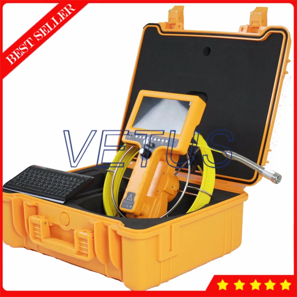

28mm selfbalancing Camera Waterproof 40m Pipe Plumbing Endoscope Inspection Camera with 512Hz locating transmitter meter counter