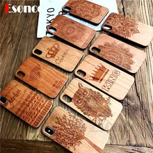 

Hand Make Carve Wooden Phone Cover Case for Iphone 6 6s 6s Plus 7 7 Plus 8 8 Plus X Retro Style Wooden Phone Case for Iphone X 7