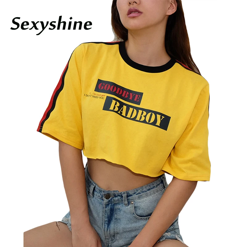 Basic crop top tshirt women cotton befree shorts streetwear funny loose