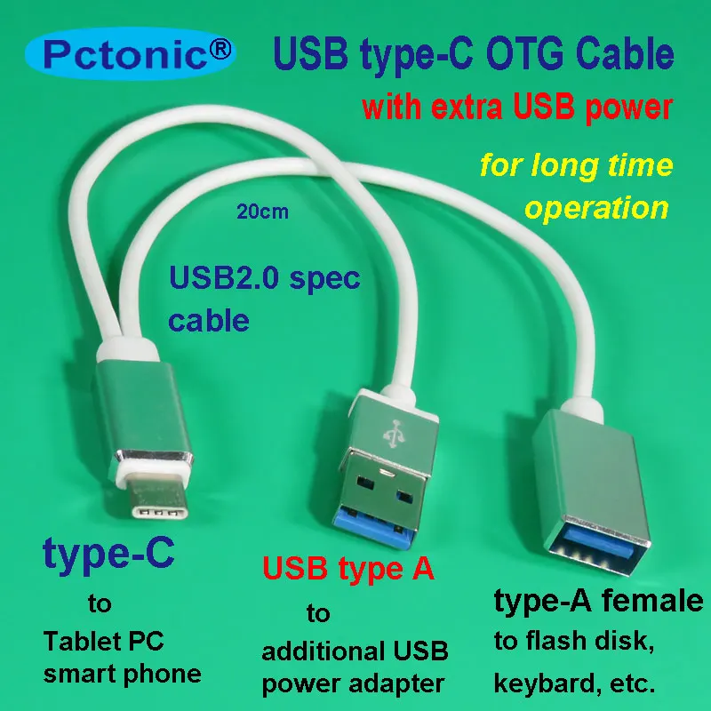 USB3.1 тип-c OTG кабель с внешней зарядкой, возможность дополнительной зарядки для Macbook USB-C, Мобильный HDD флэш-диск