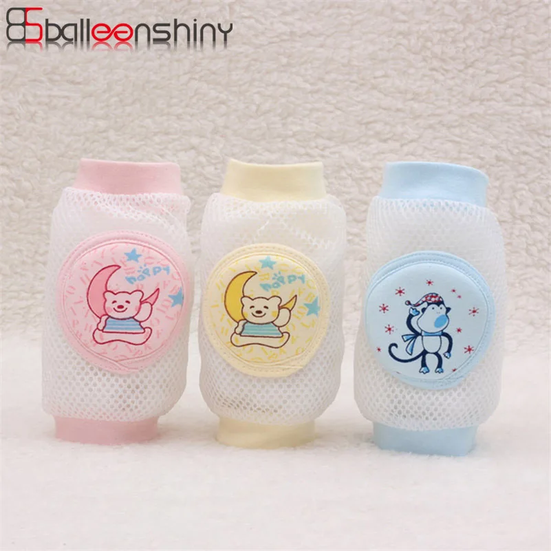 

BalleenShiny Cartoon Baby Knee Pads Crawling Protector Anti Slip Mesh Cushion Cotton Kids Kneecaps Children For Baby Grils Boys