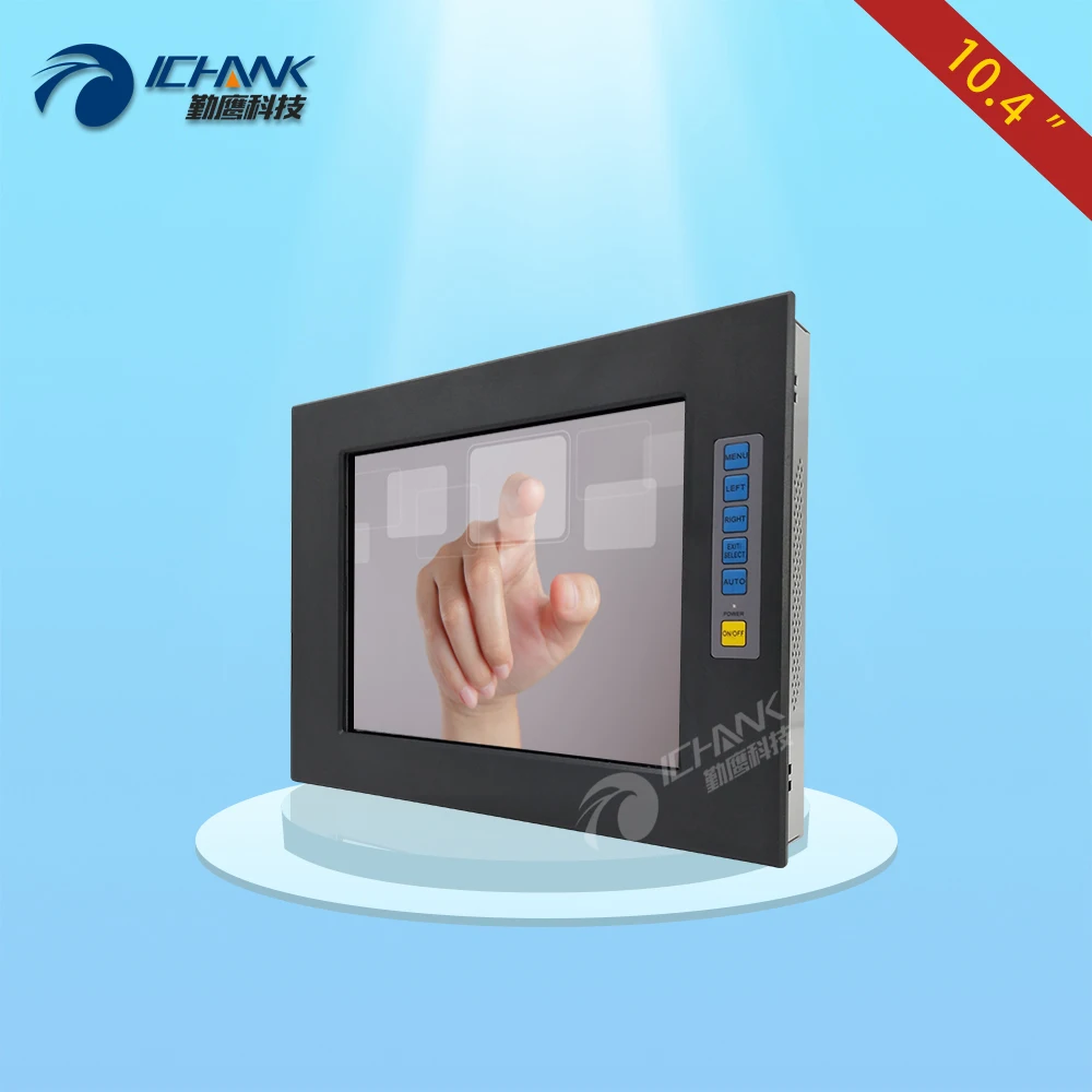 

ZQ104TC-BUV/10.4" inch 800x600 HD Aluminium Alloy Case Embedded Frame Industrial Aviation Power Hidden Touch Monitor LCD Screen