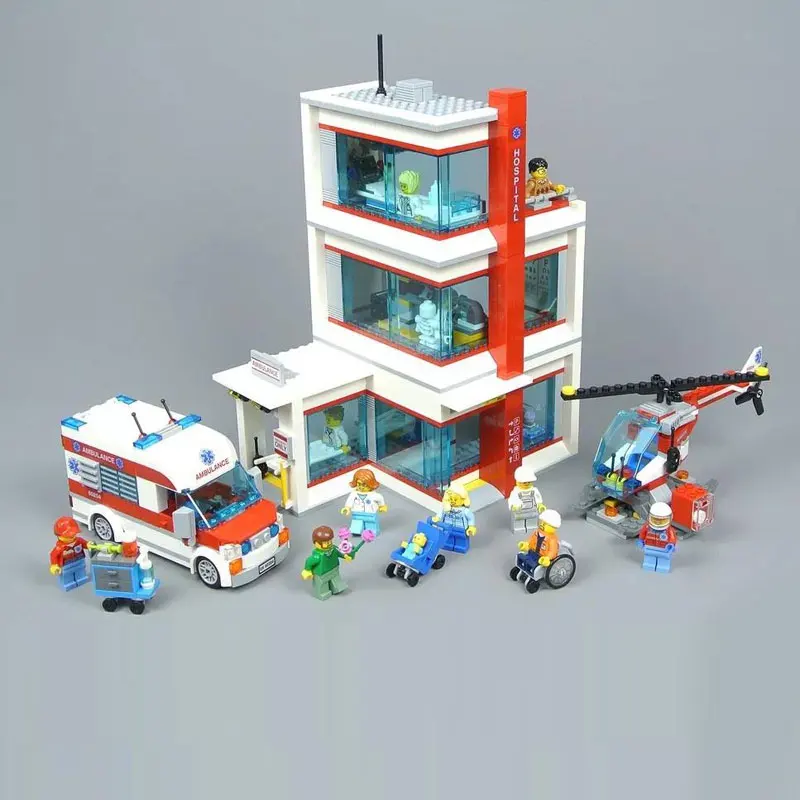 

2018 Lepin 02113 964pcs City Hospital Sets Compatible legoINGLY 60204 Building Blocks Brick DIY Model Kits Boy Toy Gift