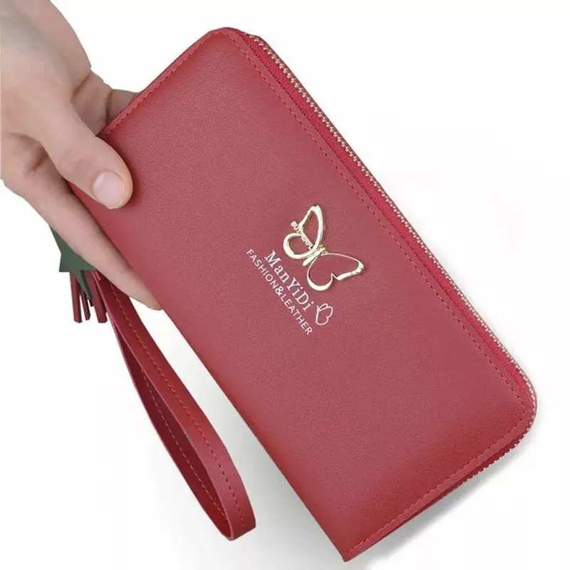 

Hot New Women Butterfly Wallets Long Wallet Day Clutch New Fashion Women's Purse Female Purse Clutch Card Holder