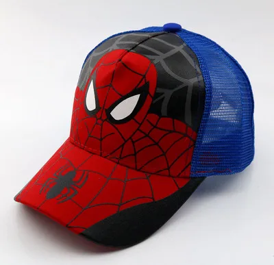 Новые шапки для маленьких мальчиков и девочек с рисунком Человека-паука, новые хлопковые бейсболки с вышивкой для малышей, Детские кепки в стиле хип-хоп для мальчиков и девочек - Цвет: A Mesh