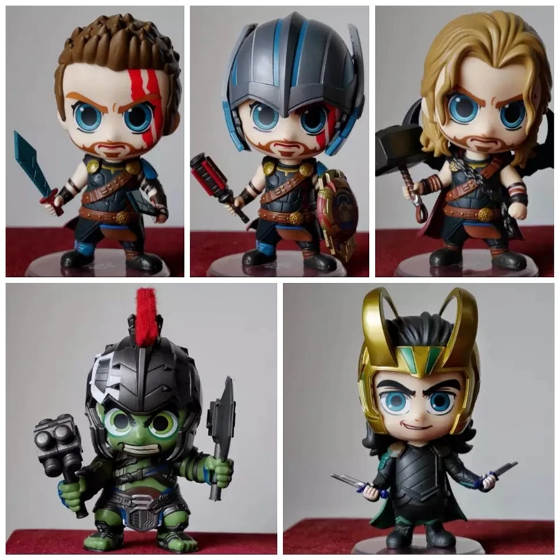 

Thor 3 Ragnarok Avengers Thor Loki Gladiator Hulk Bobble Head Doll PVC Action Figures Collectible Model Kids Toys Doll 12cm
