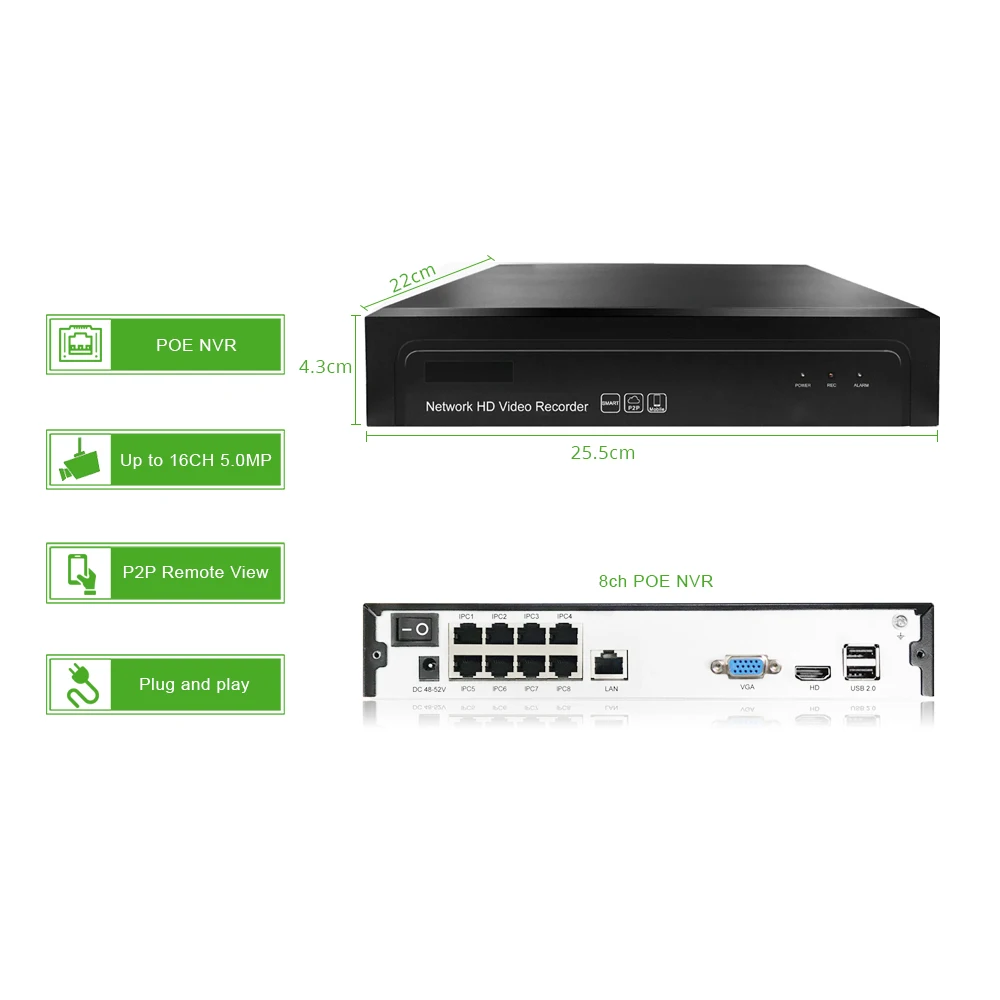  4ch 5MP POE PTZ System Kit H.265 CCTV Security 8ch NVR Indoor Waterproof 2.8-12mm 4X Optical Zoom I - 32983005029