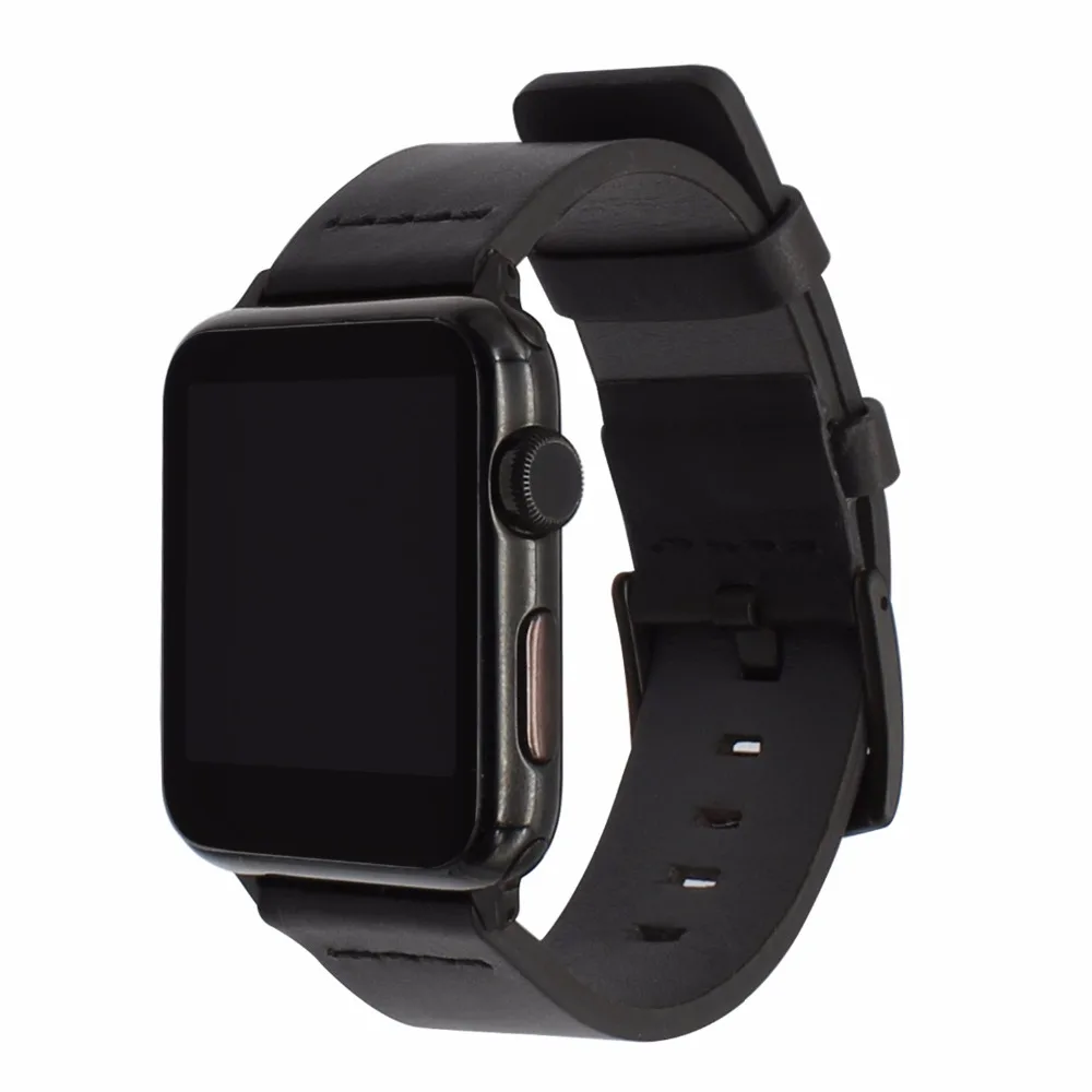 Italian Genuine Leather Watchband for iWatch Apple Watch 38mm 40mm 42mm 44mm Series 1 2 3 4 Band Steel Buckle Strap Bracelet