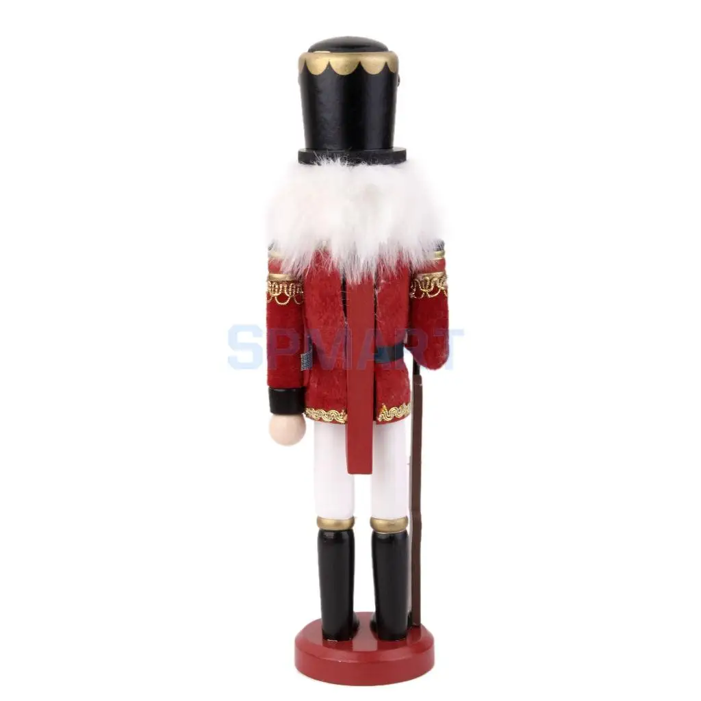 2 pieces 30cm Wooden Nutcracker Soldier Action Figures Festival Christmas Decoration Ornaments Xma's Toys Gifts