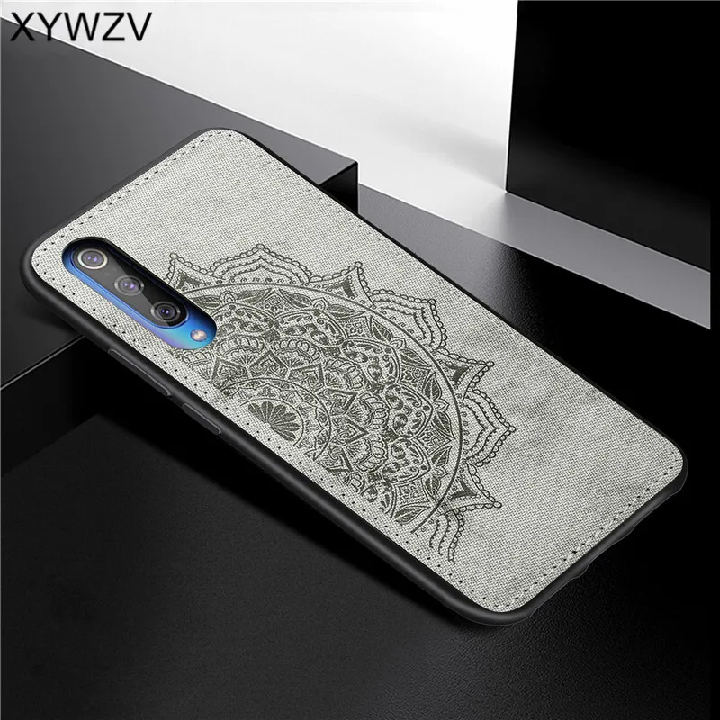 Xiaomi Mi 9 Case Shockproof Soft TPU Silicone Cloth Texture Hard PC Phone For Back Cover Fundas |