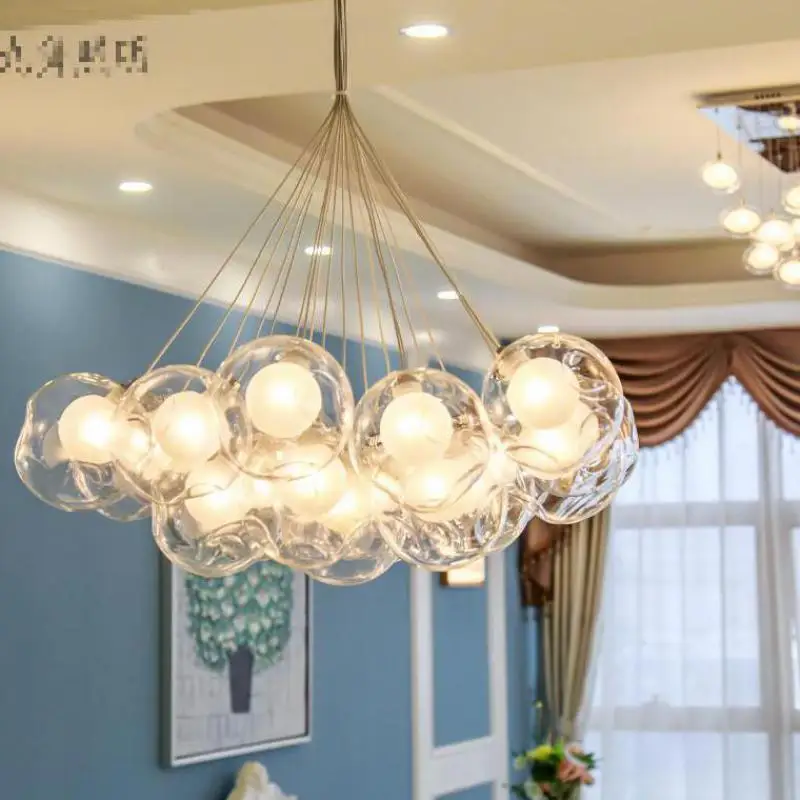 Постмодерн красочные стеклянные лампы Подвесная лампа G4 LED DIY подвесная