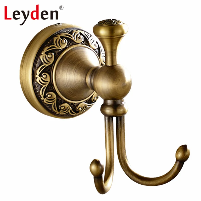 Leyden Antique Brass/ ORB Double Towel Hook Clothes Hook Wall Mounted