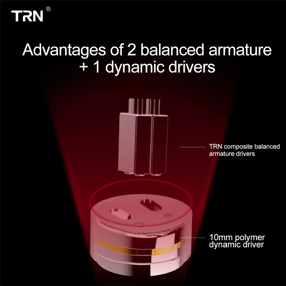 Оригинальные TRN V30 наушники 2BA+ 1DD тройные гибридные драйверы бас-вкладыши съемный кабель HIFI монитор наушники с 2PIN 0,75 мм