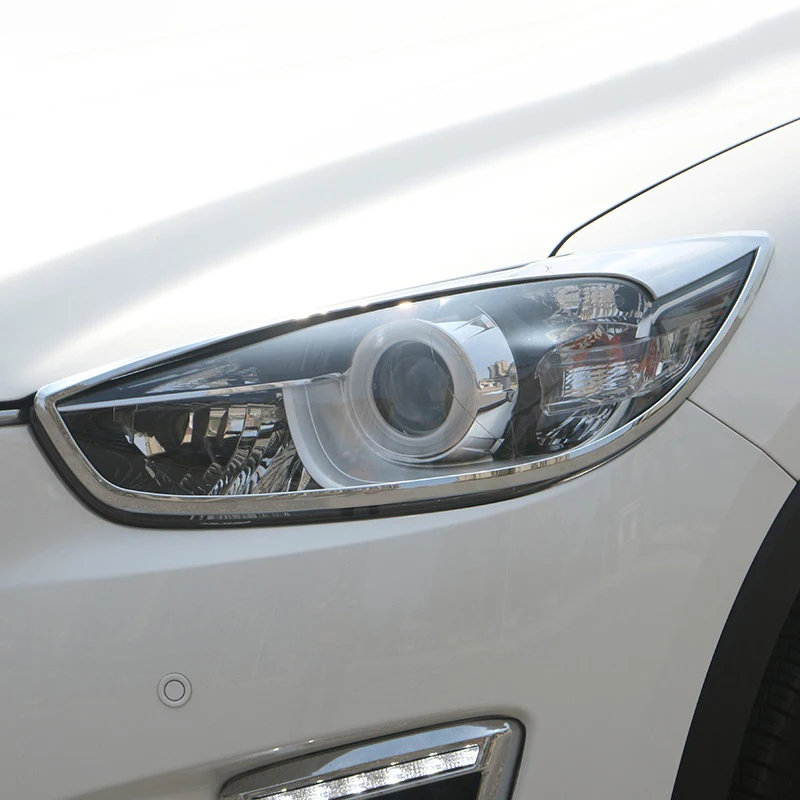 Авто аксессуары подходят для Mazda CX-5 CX5 2012 2013 2004 ABS Хромированная передняя крышка головки свет лампы отделкой 2 шт