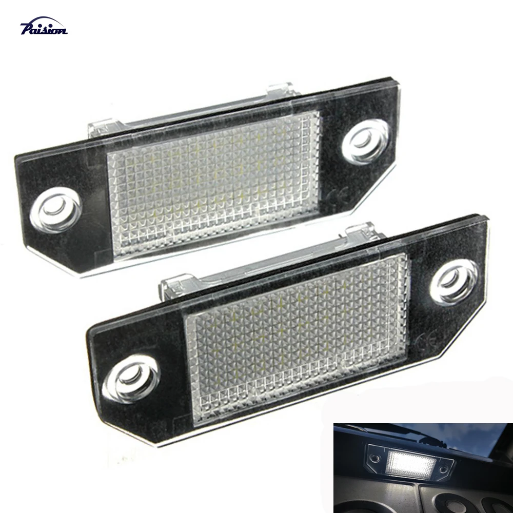 

2Pcs No Error LED Number License Plate Light Lamp For Ford Focus MK2/C-Max MK1