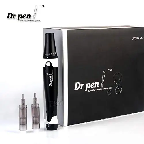 

Newest Electric Ultima A7 Dr.pen Micro Needles Stamp Auto Derma Tools Pen Eyebrow Eyeline with 2pcs 12pin Derma Needles Pen