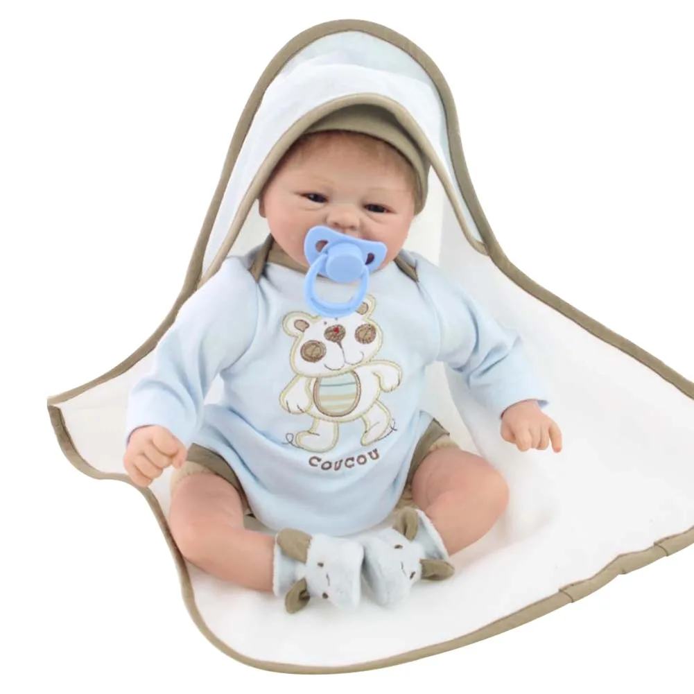 

NPK Reborn Baby Doll 45cm Soft Silicone Adorable Jointed Toys Kids Children Birthday Gifts YH88