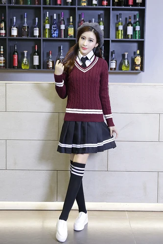 JK английская форма для старшеклассников, школьная форма для старшеклассников, Осенние костюмы для колледжа, Корейская одежда для студенческого городка - Цвет: 6