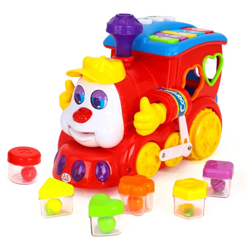 Bump and Go Learning Train Children Educational Play Toys with Lights and Sound 